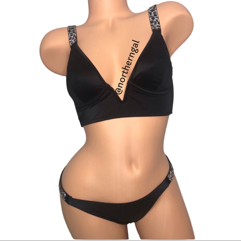 Victoria’s Secret V-wire Rhinestone Bralette Set